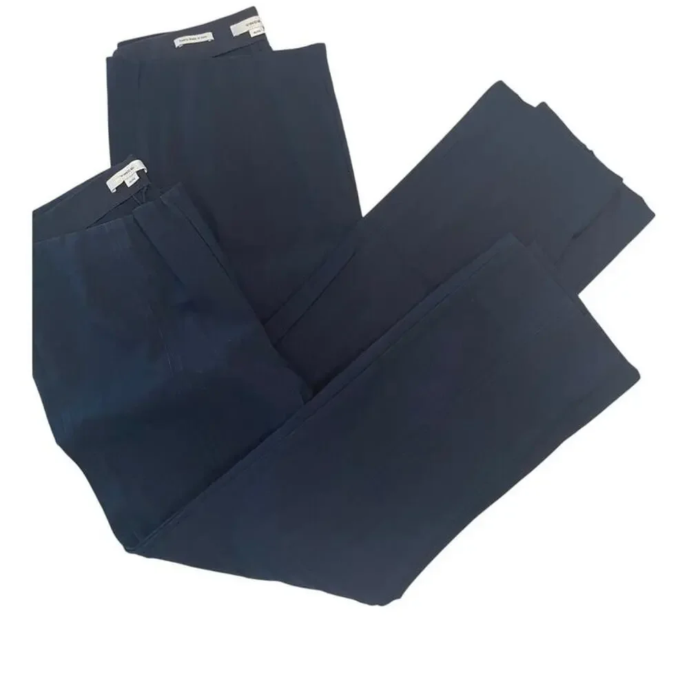 ✨ 2-PC BUNDLE VINCE Side Zip High Rise Pants XL Black & Navy Luxe EUC 🩶 - Picture 2 of 10